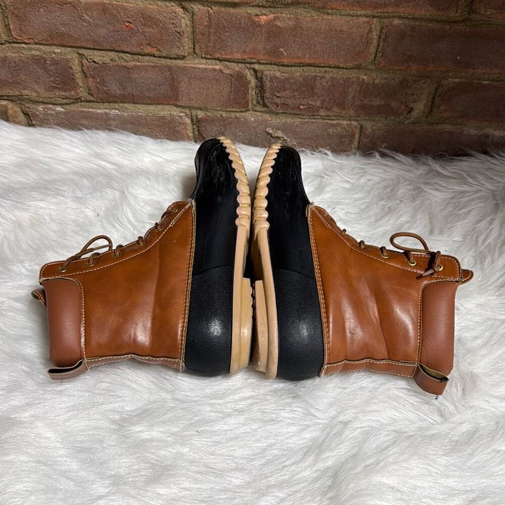 Outwoods Black & Tan Rain/Snow Boots Size 10 - Picture 5 of 9